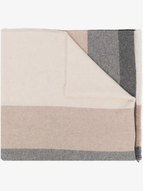 Brunello Cucinelli striped wool scarf