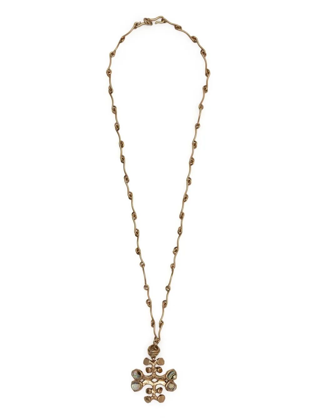 

Tory Burch Brutalist Logo pendant necklace - Gold