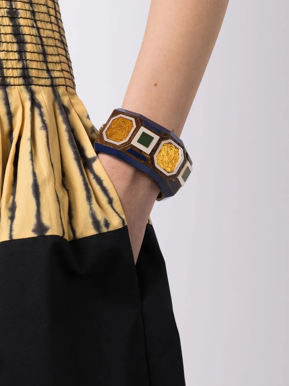 Tory Burch Geo Wood Cuff Bracelet Farfetch