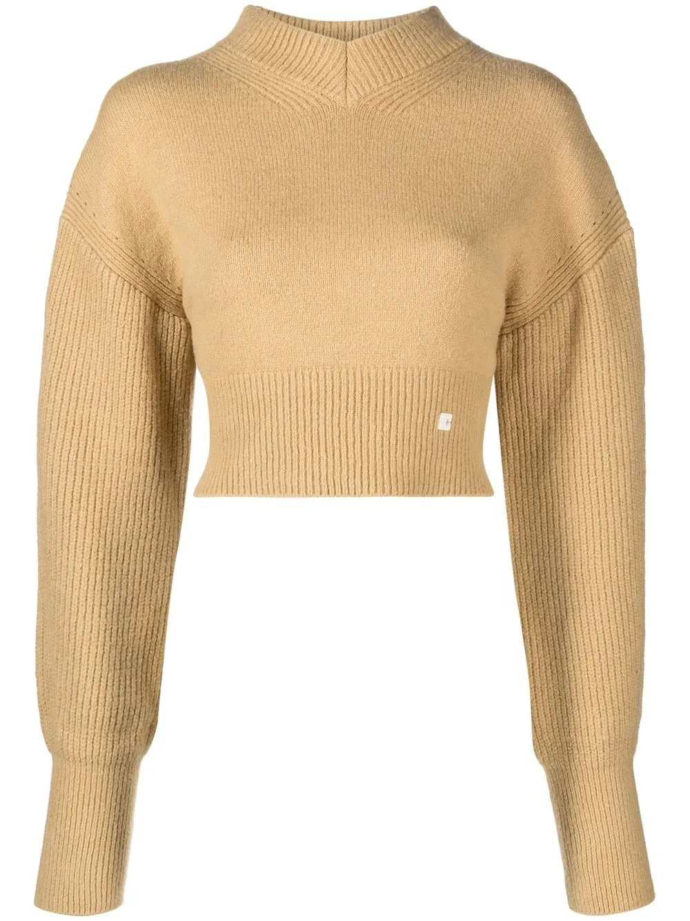 

Low Classic ribbed-knit cropped jumper - Neutrals