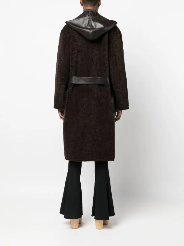 Low Classic faux-leather zip-up Coat | Brown | FARFETCH RO