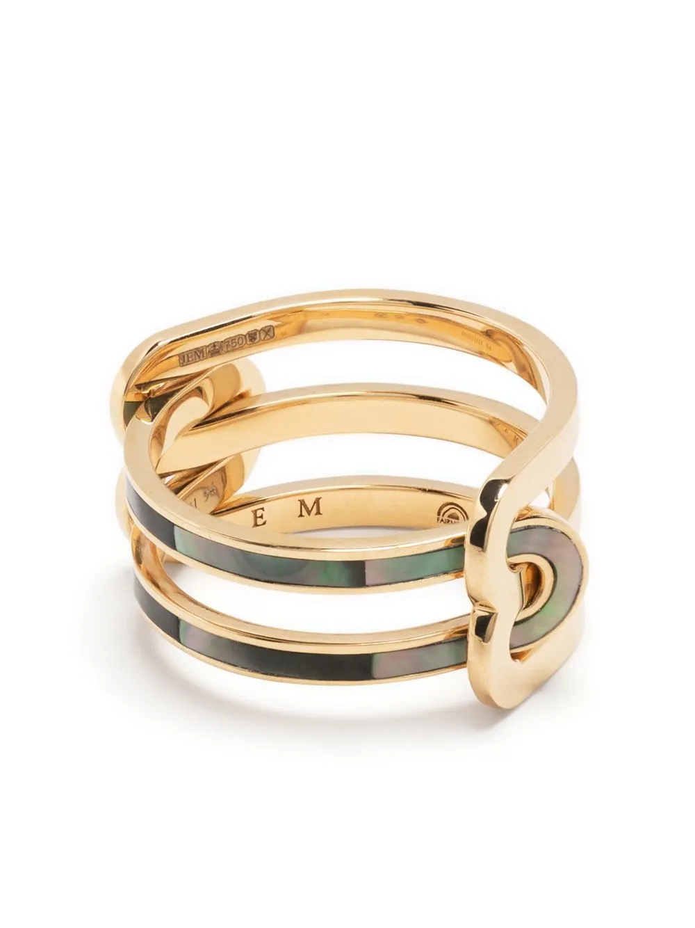 Jem 18kt Yellow Gold Asymmetric Étreintes Ring