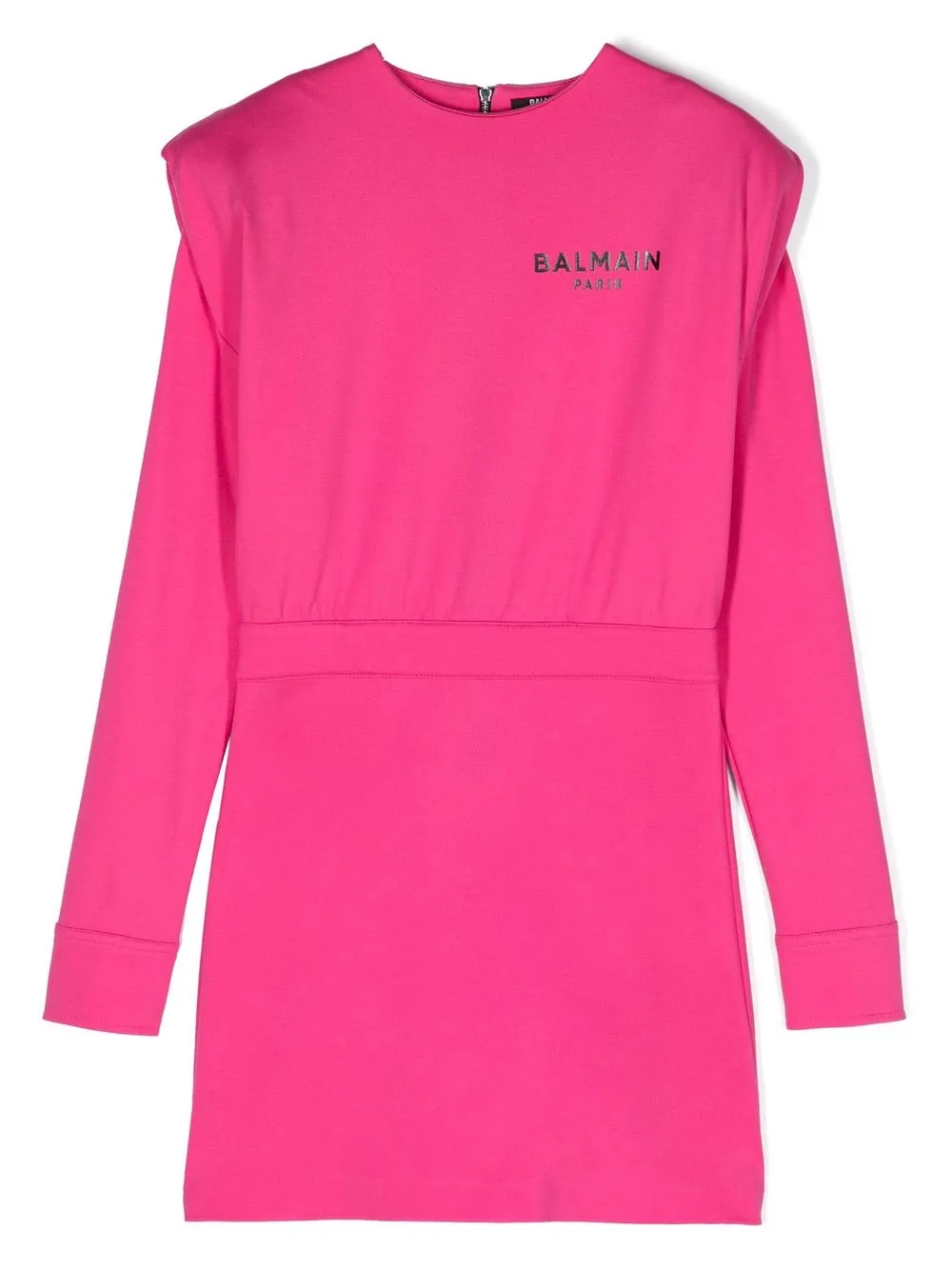 

Balmain Kids logo-print long-sleeved dress - Pink