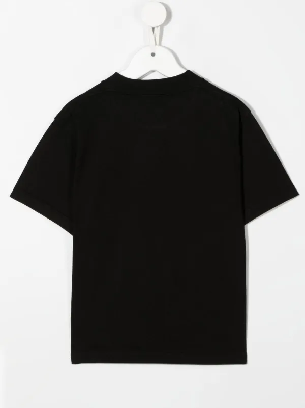 Logo Cotton T Shirt in Red - Balenciaga Kids