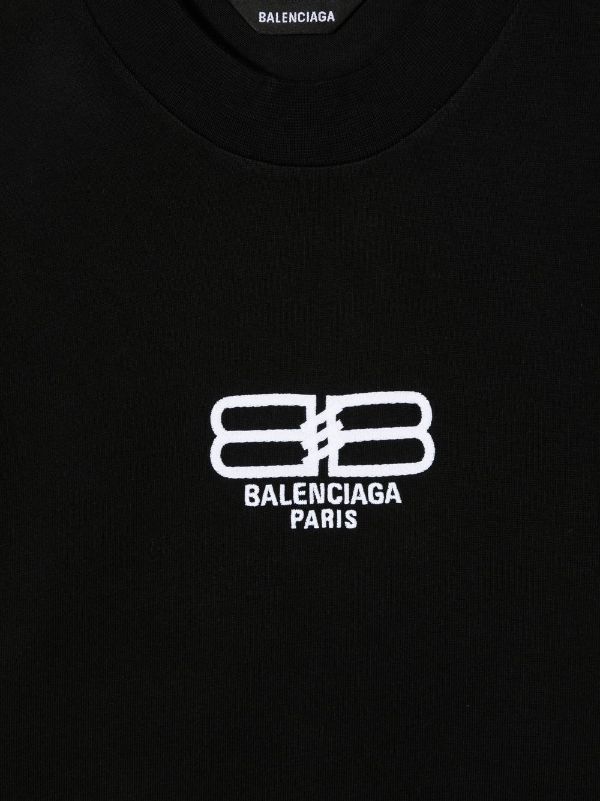 Balenciaga Kids BB Paris Icon Cotton T-shirt - Farfetch