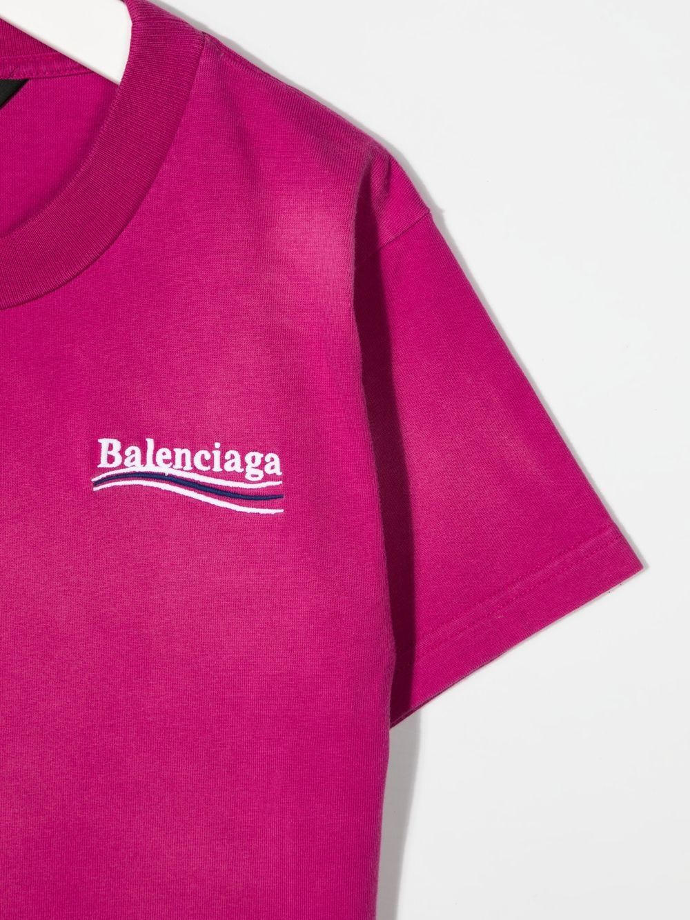Balenciaga Political Campaign Tshirt in Vintage Jersey in Pink  ROOYAS