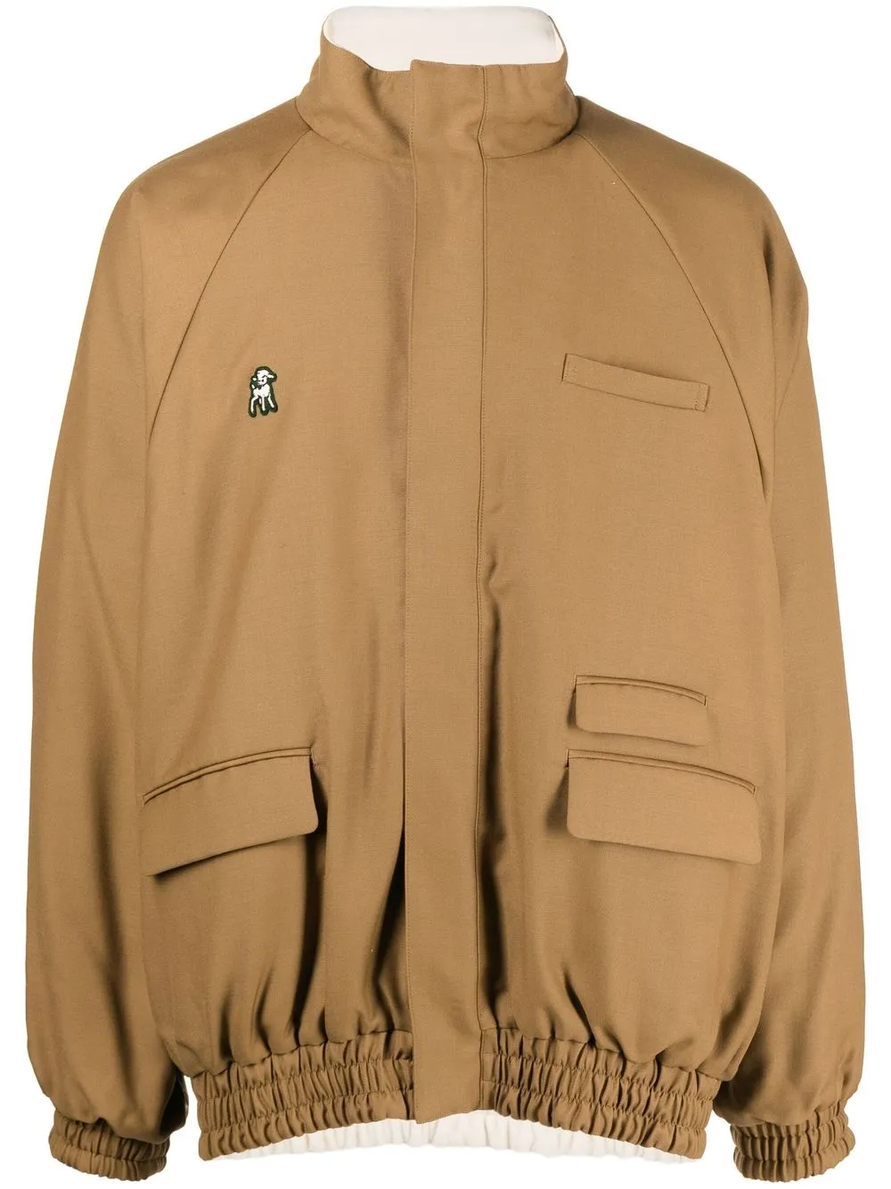 

Undercover The Shepherd logo-patch reversible jacket - Brown