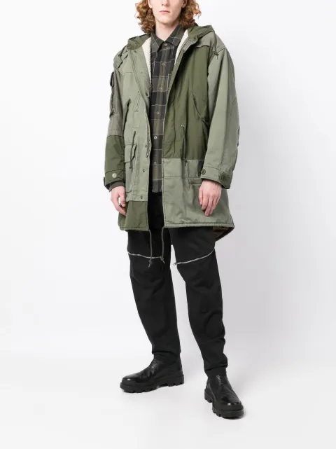 Undercoverism asymmetrisk parkas med huva 