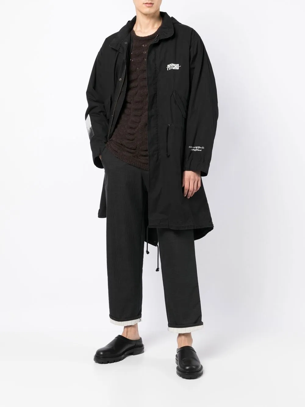 Undercover x Psycho graphic-patch Coat - Farfetch