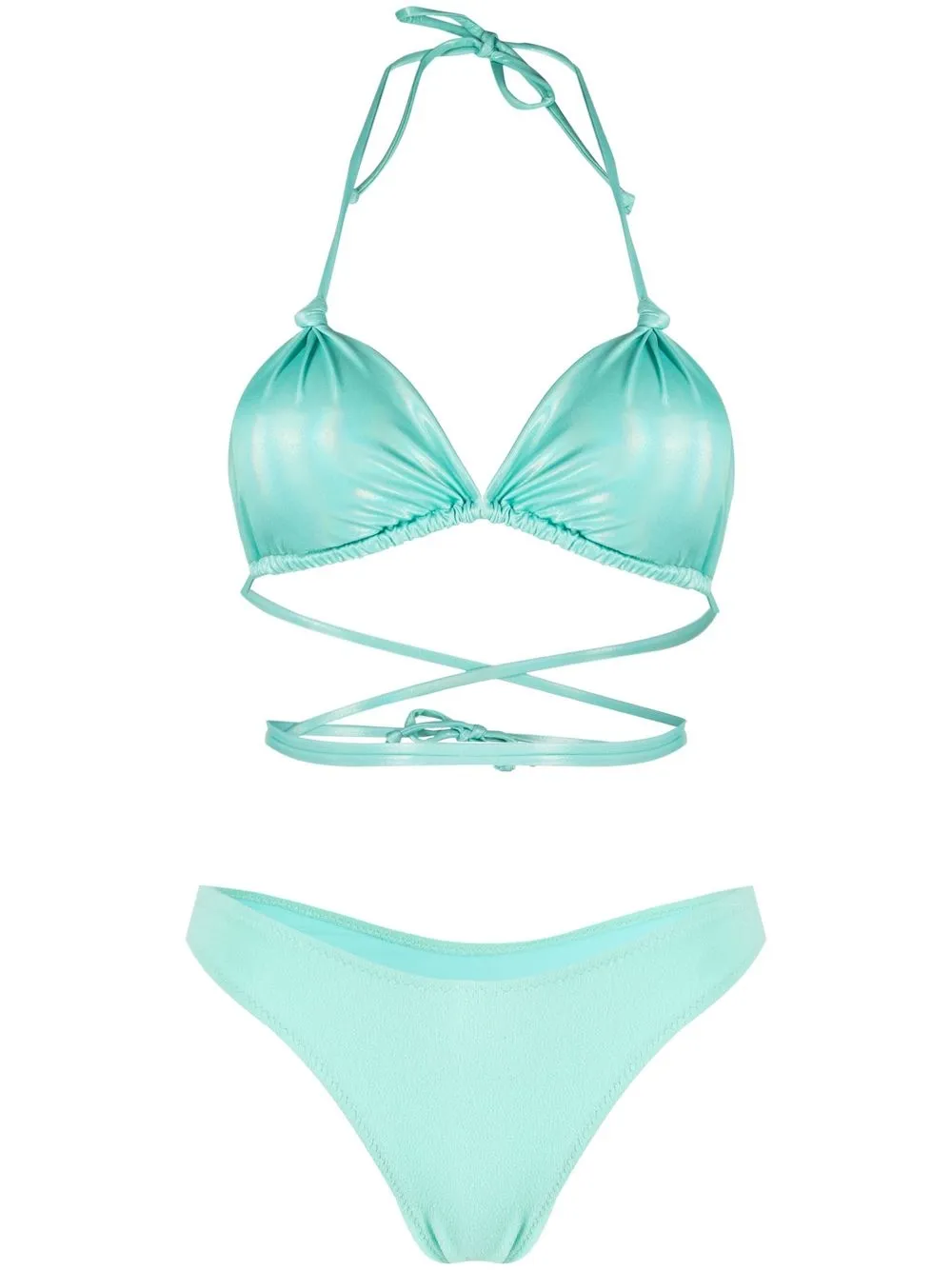 

Matinèe x Eraldo Monique crossover-strap bikini - Blue