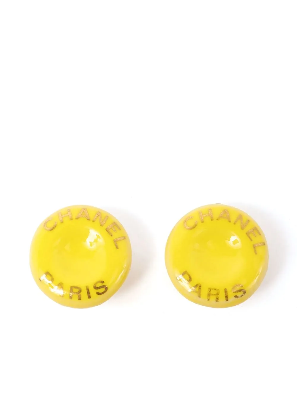 

Chanel Pre-Owned aretes de clip con logo 1997 - Dorado