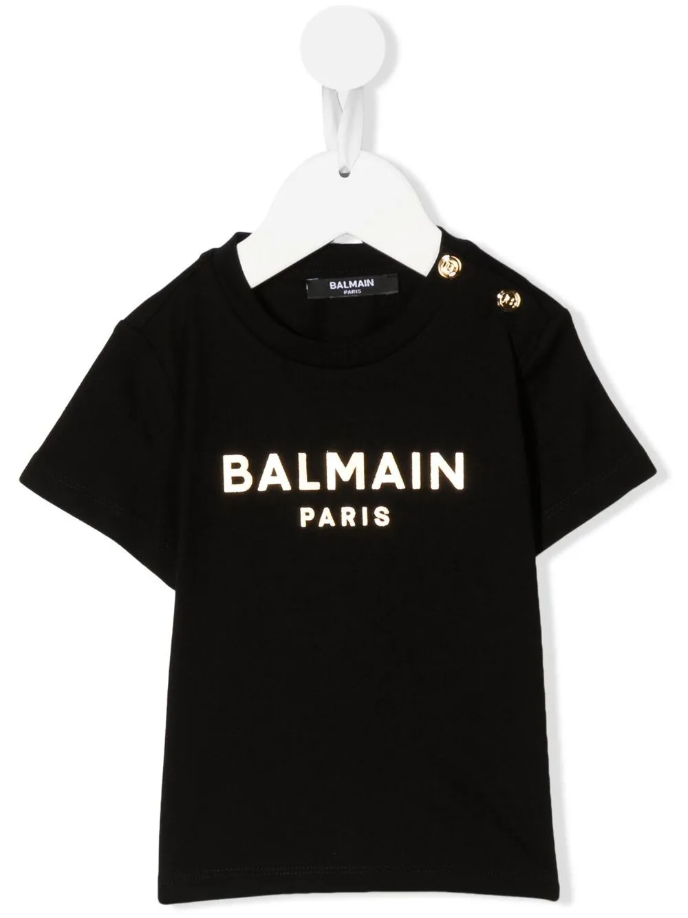 

Balmain Kids playera con logo estampado - Negro