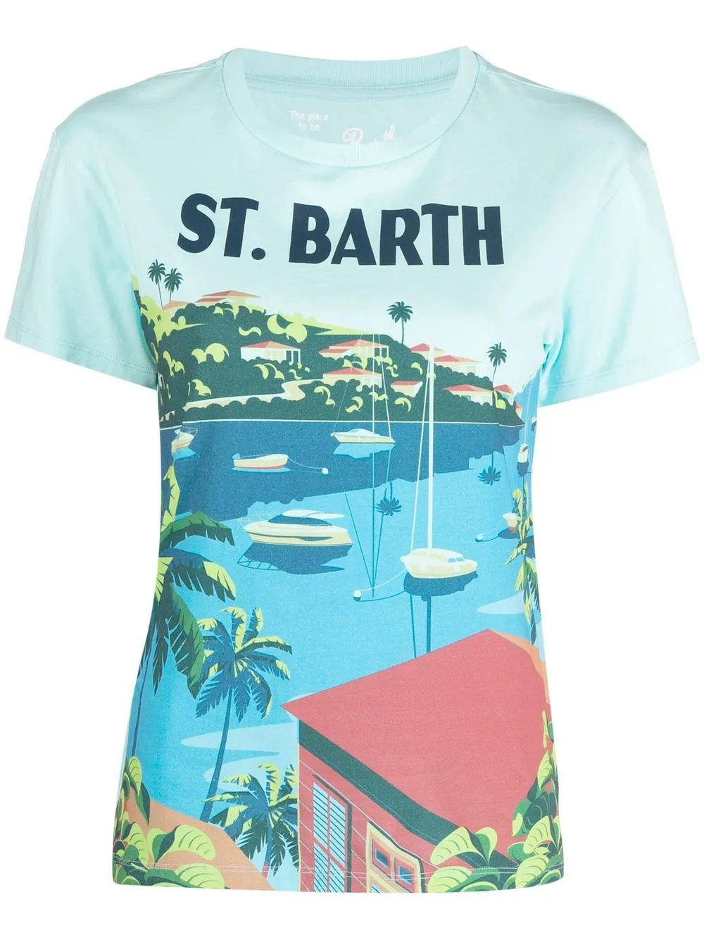 

MC2 Saint Barth playera con estampado gráfico - Azul