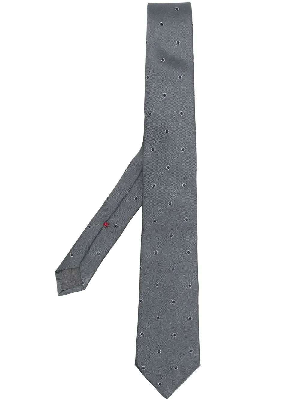 

Brunello Cucinelli corbata de seda con motivos en jacquard - Gris