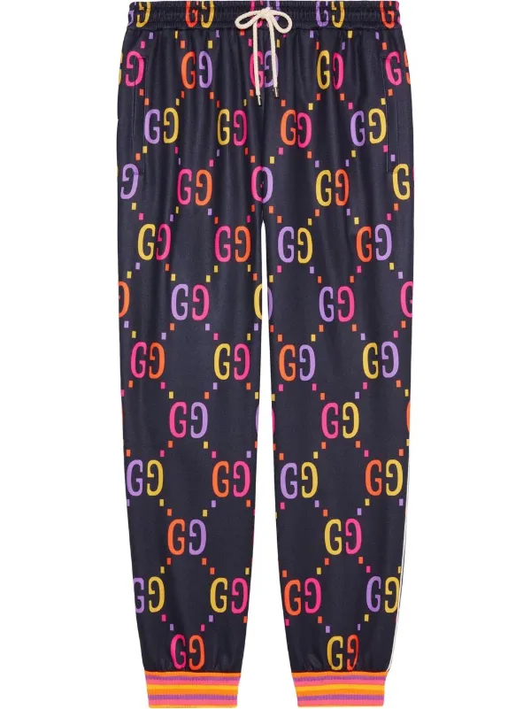 Gucci monogram-print straight-leg 