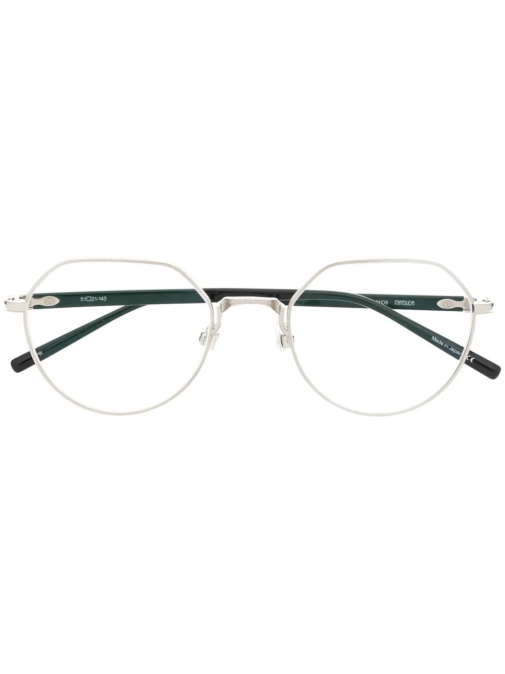 

Matsuda lentes con armazón redonda - Plateado