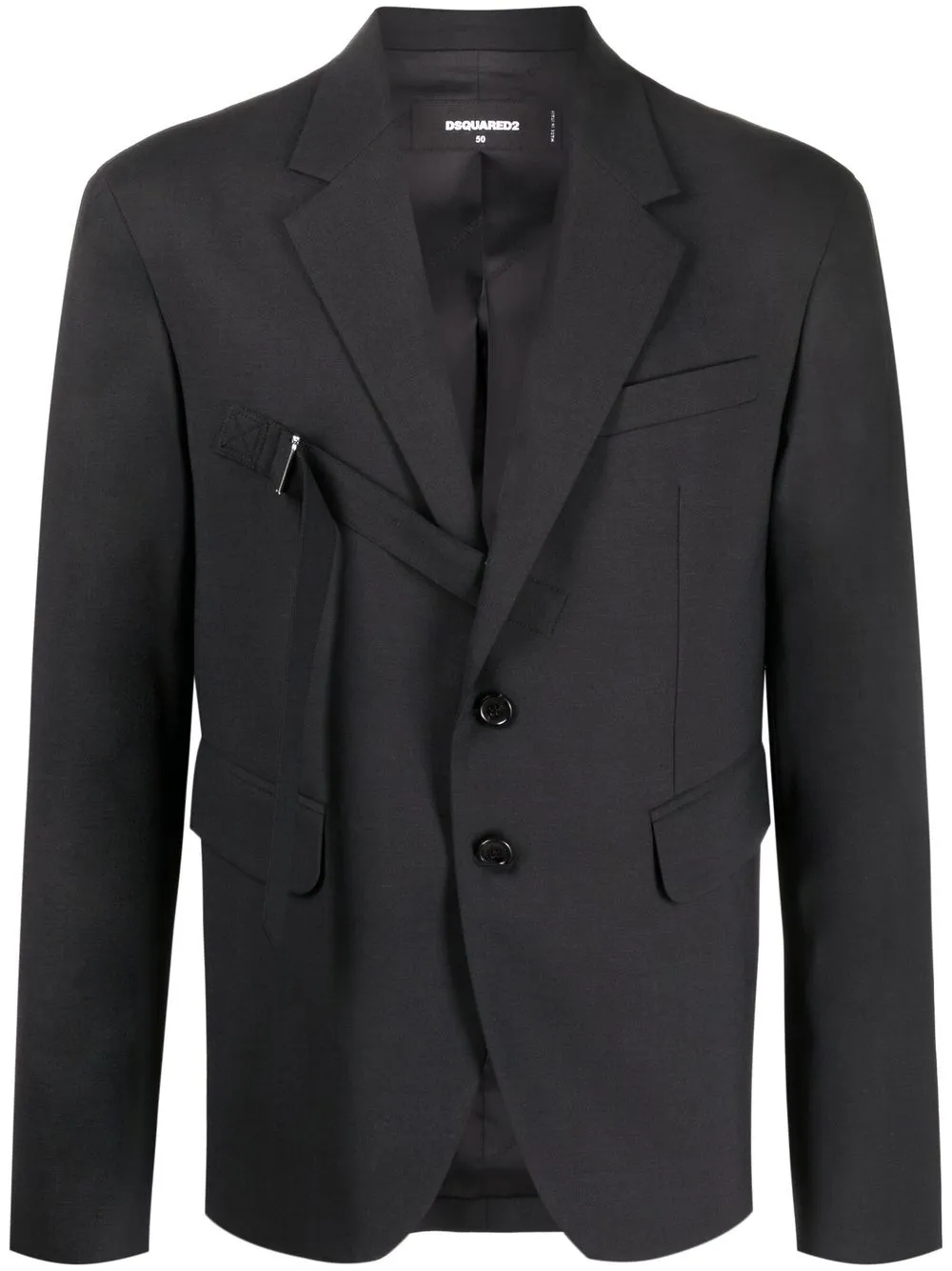 

Dsquared2 front-strap tailored blazer - Black