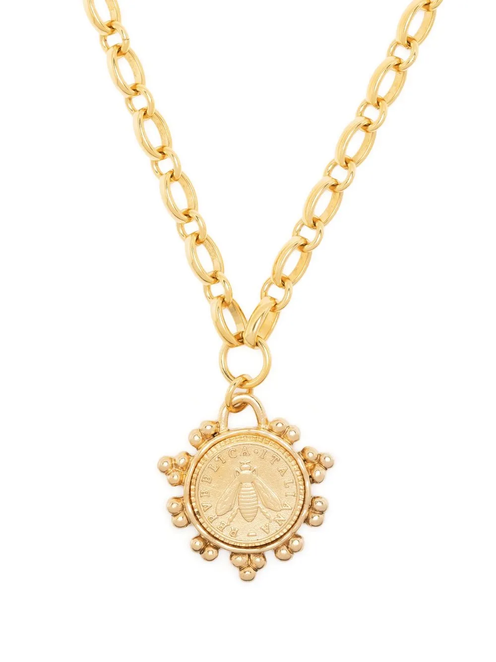 

Brinker & Eliza coin-pendant chain-link necklace - Gold