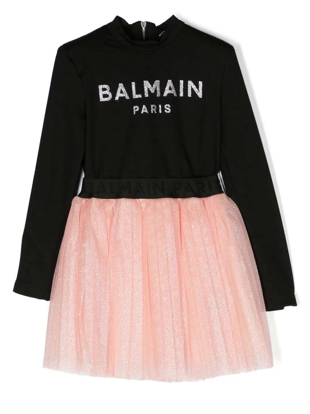 

Balmain Kids vestido estilo tutú con logo estampado - Negro