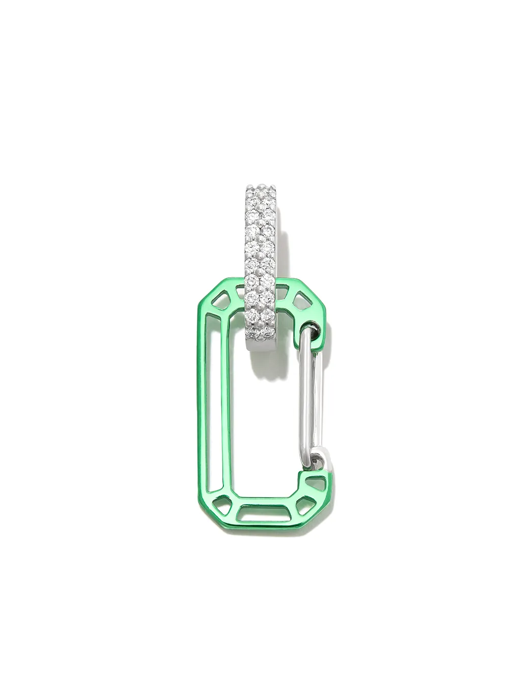 

EÉRA arete en oro blanco de 18kt con diamante - Plateado