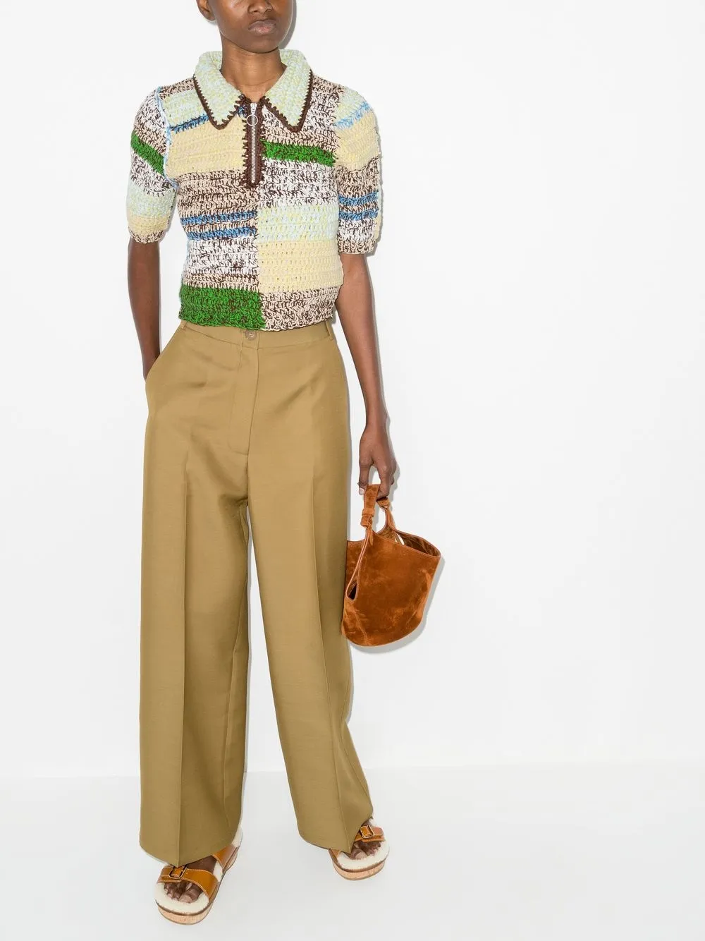 Sea Paige marledknit Polo Shirt Farfetch