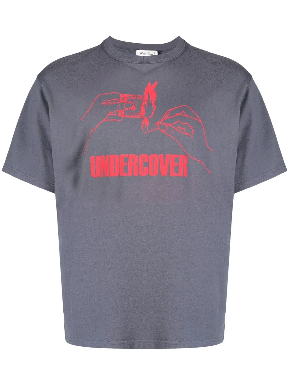 

Undercover playera con estampado gráfico - Gris