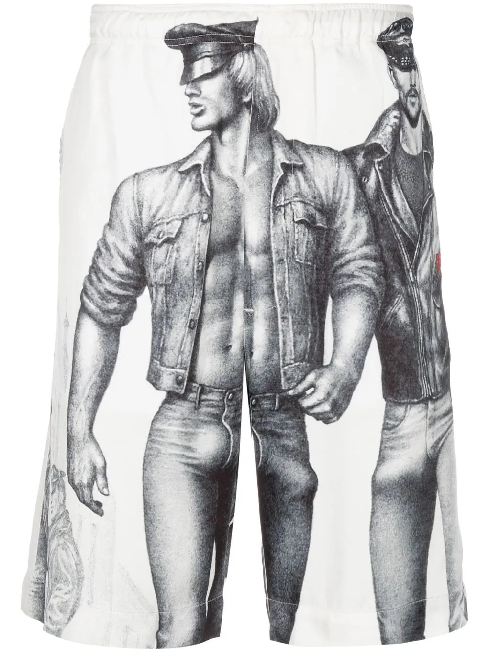 

Diesel graphic-print track shorts - White