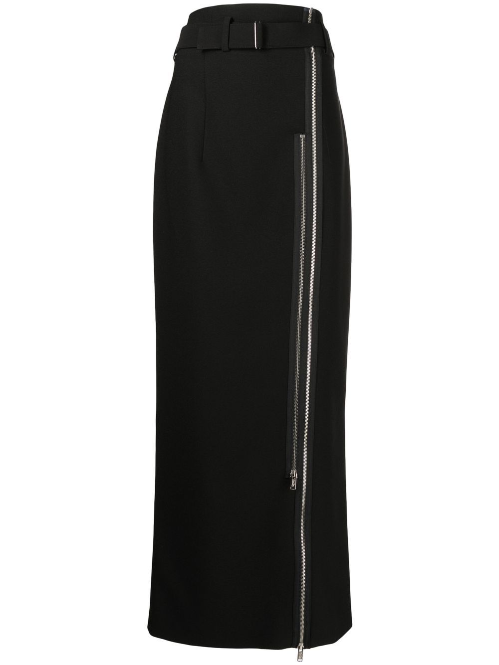 Undercover zip-detail high-waisted skirt - Black