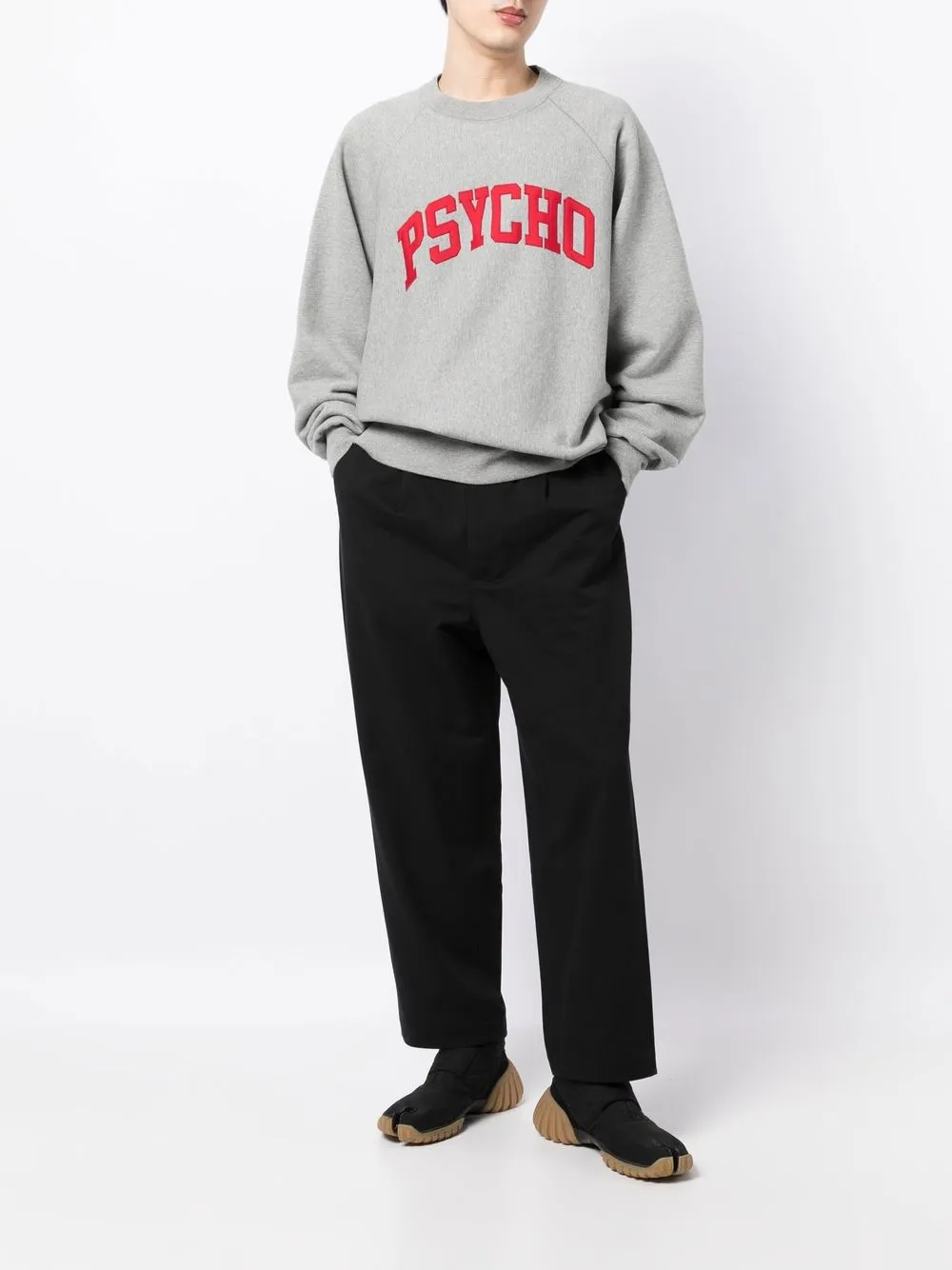 Undercover x Psycho Appliqué crew-neck Sweatshirt - Farfetch