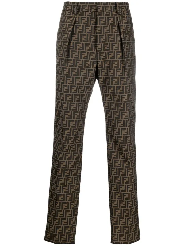Fendi FF-motif Tailored Trousers - Farfetch