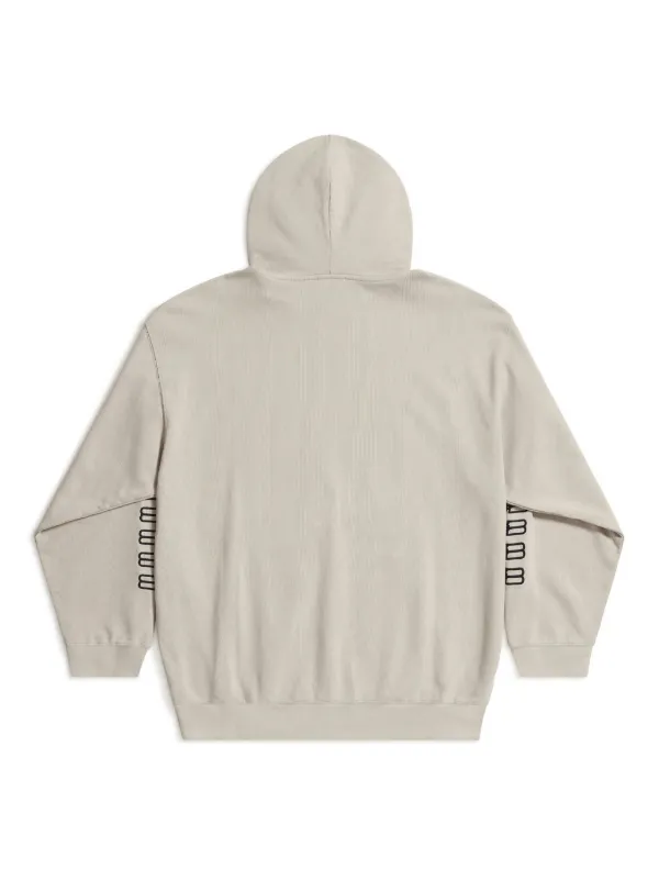 Balenciaga logo embroidered cotton hoodie men Cotton L Neutrals