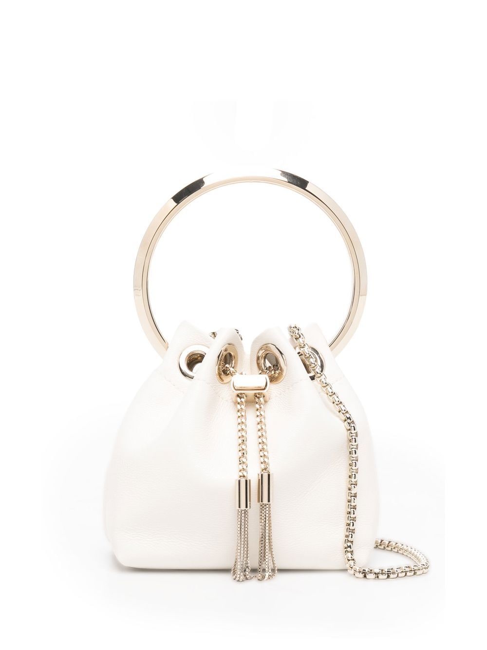 Jimmy Choo Micro Bon Bon Tote Bag In Weiss | ModeSens