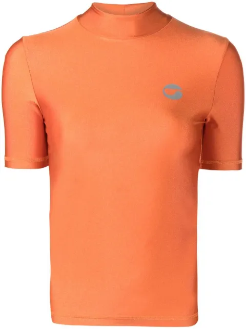 Coperni logo-print mock-neck T-shirt