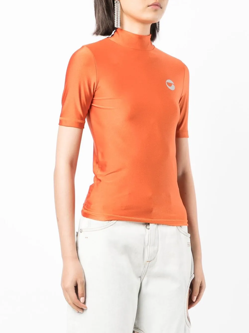  Coperni T Shirt Mit Logo Print   Orange 