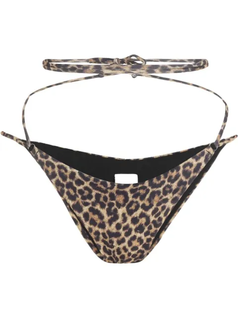 Matinèe leopard-print crossover bikini briefs