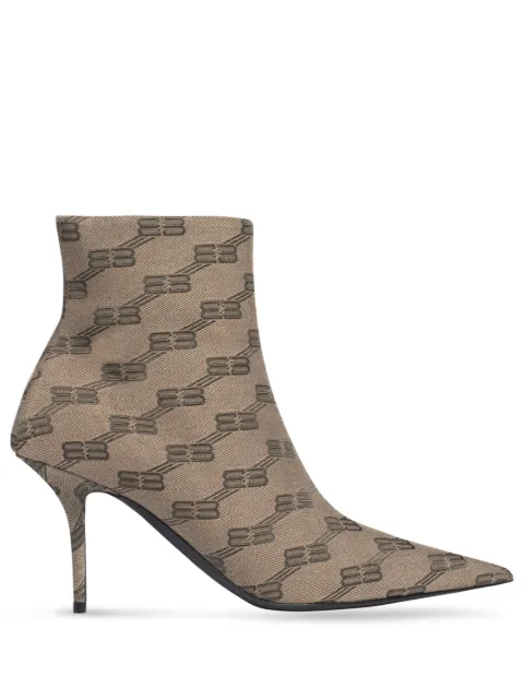 Balenciaga Square Knife 80mm BB Monogram boots