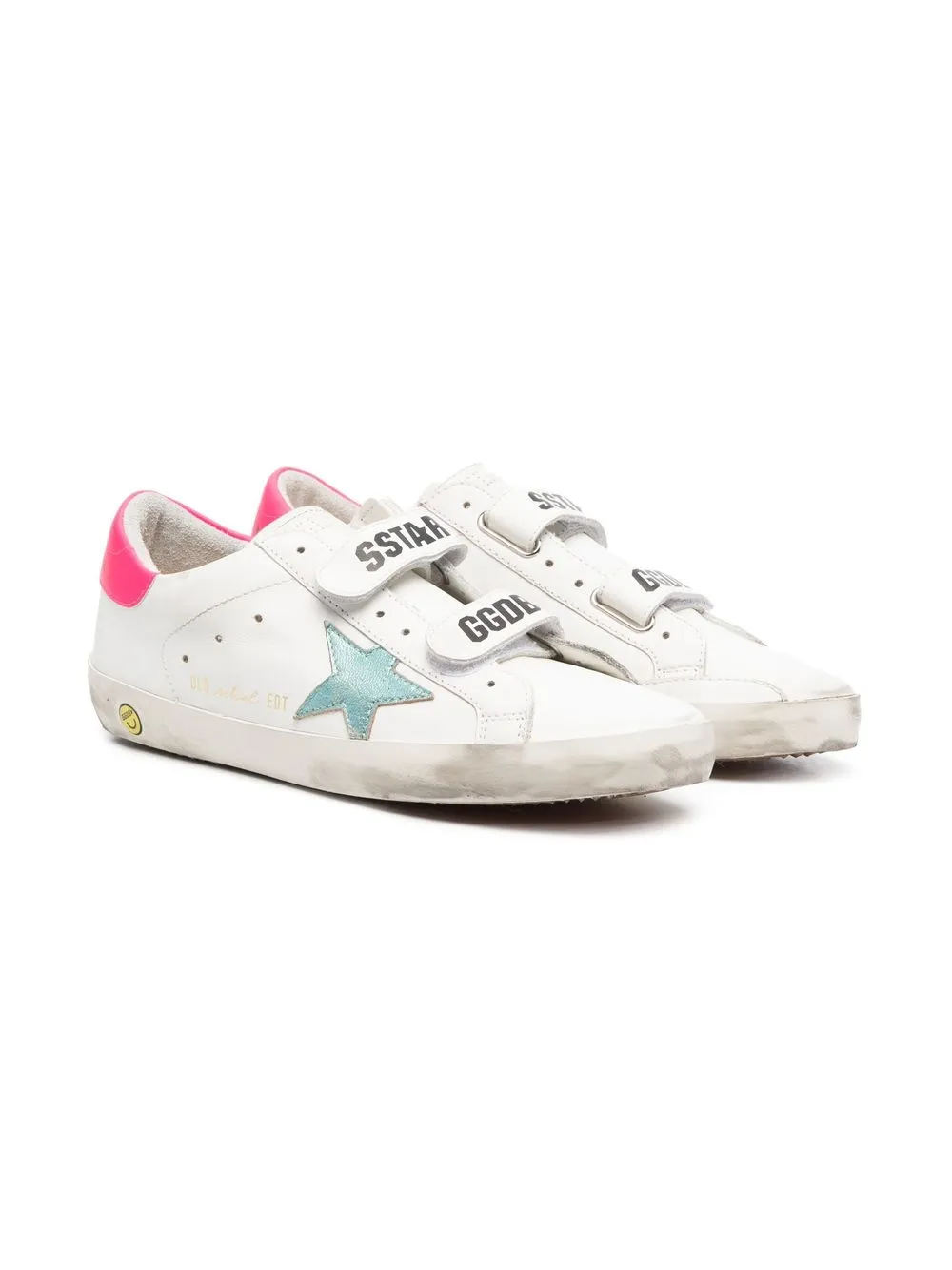 

Golden Goose Kids Old School touch-strap sneakers - White