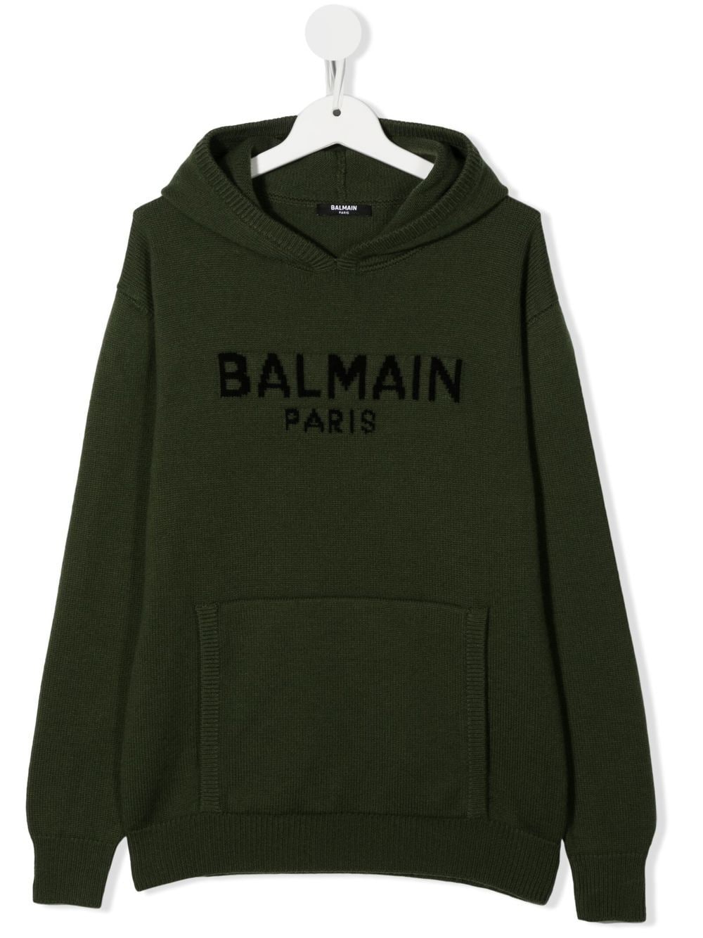 Image 1 of Balmain Kids TEEN logo knitted hoodie