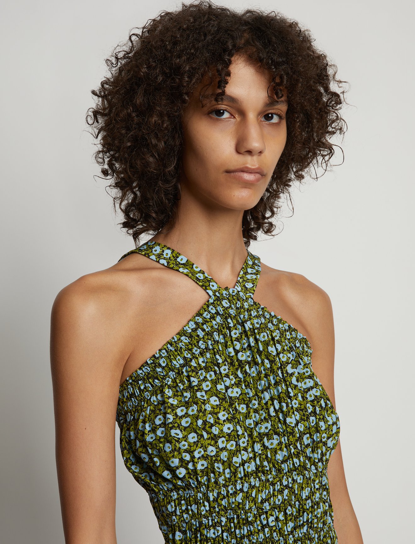 High Neck Peony Dress #3