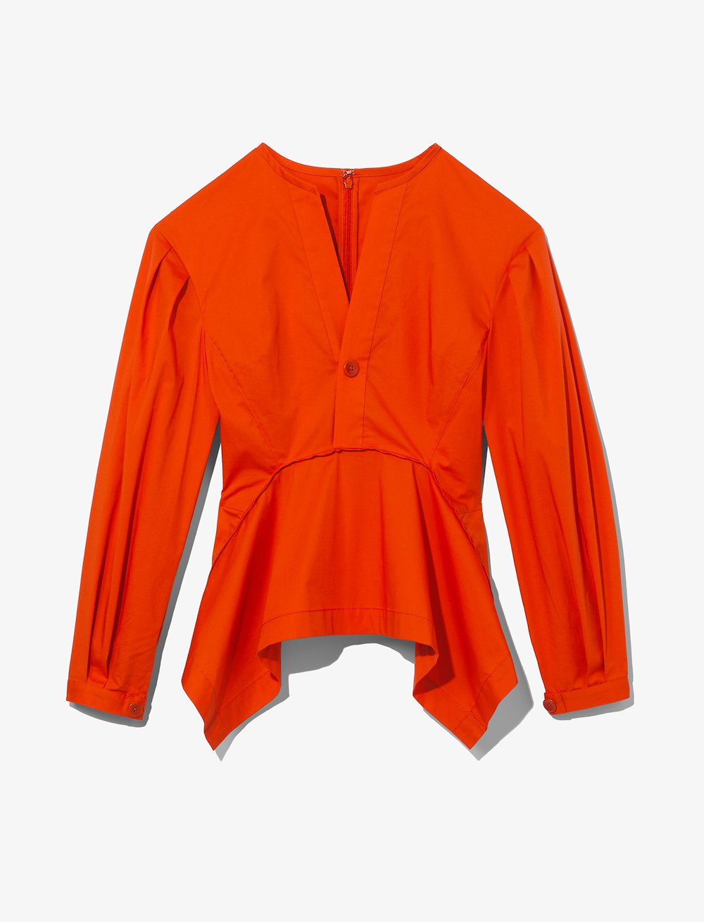 V-Neck Poplin Top