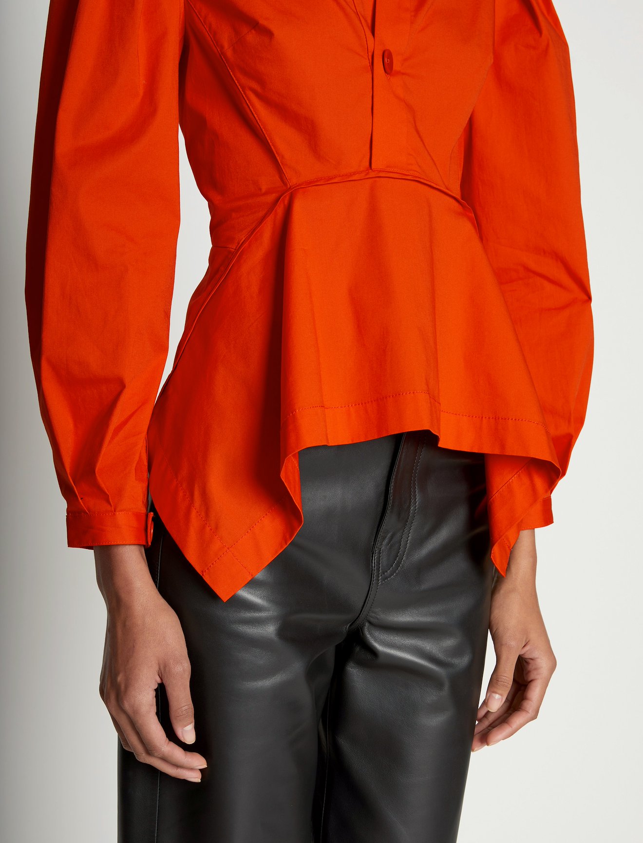V-Neck Poplin Top #4
