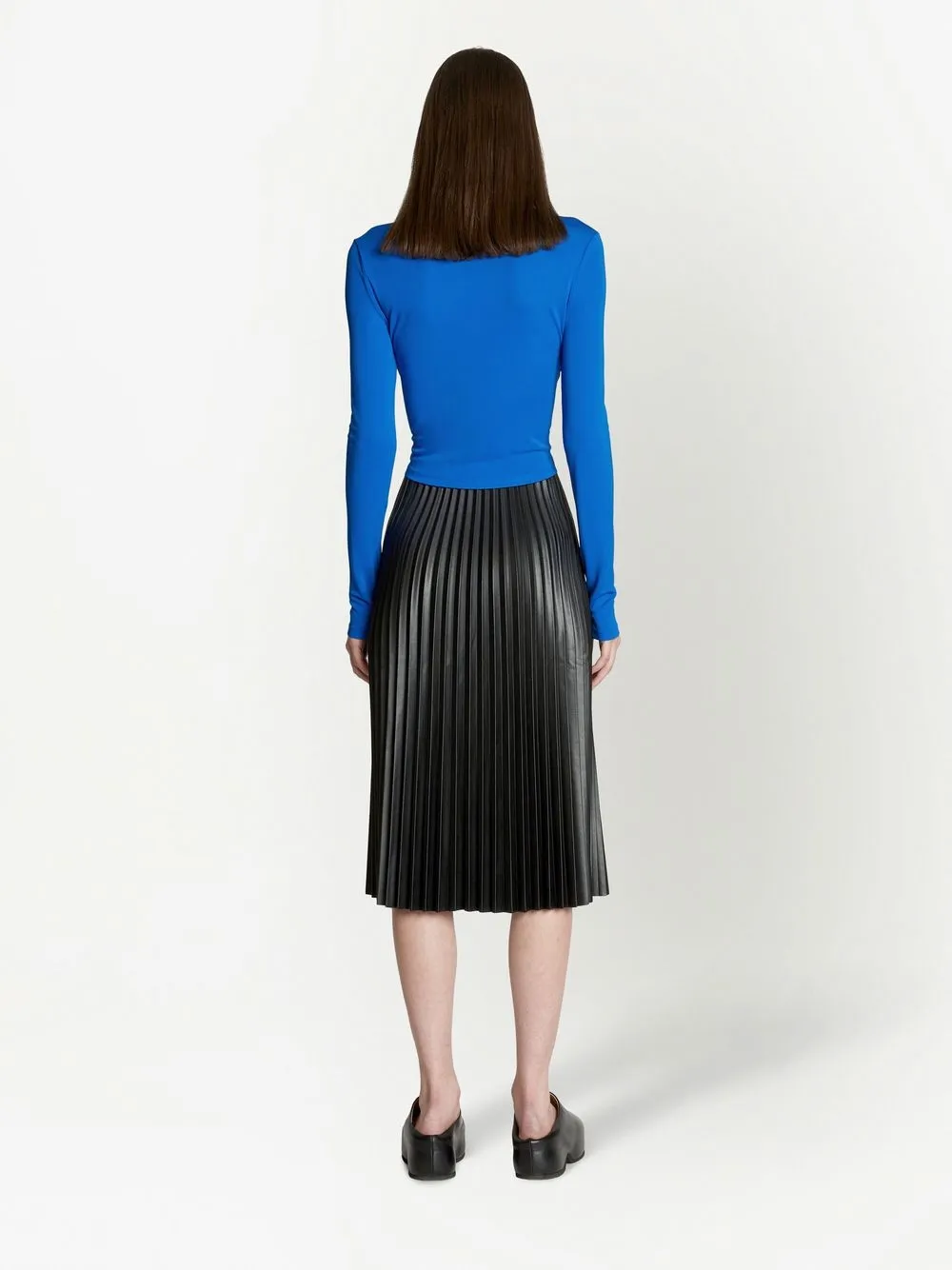 Shop Proenza Schouler White Label Drawstring Long-sleeved Top In Blue