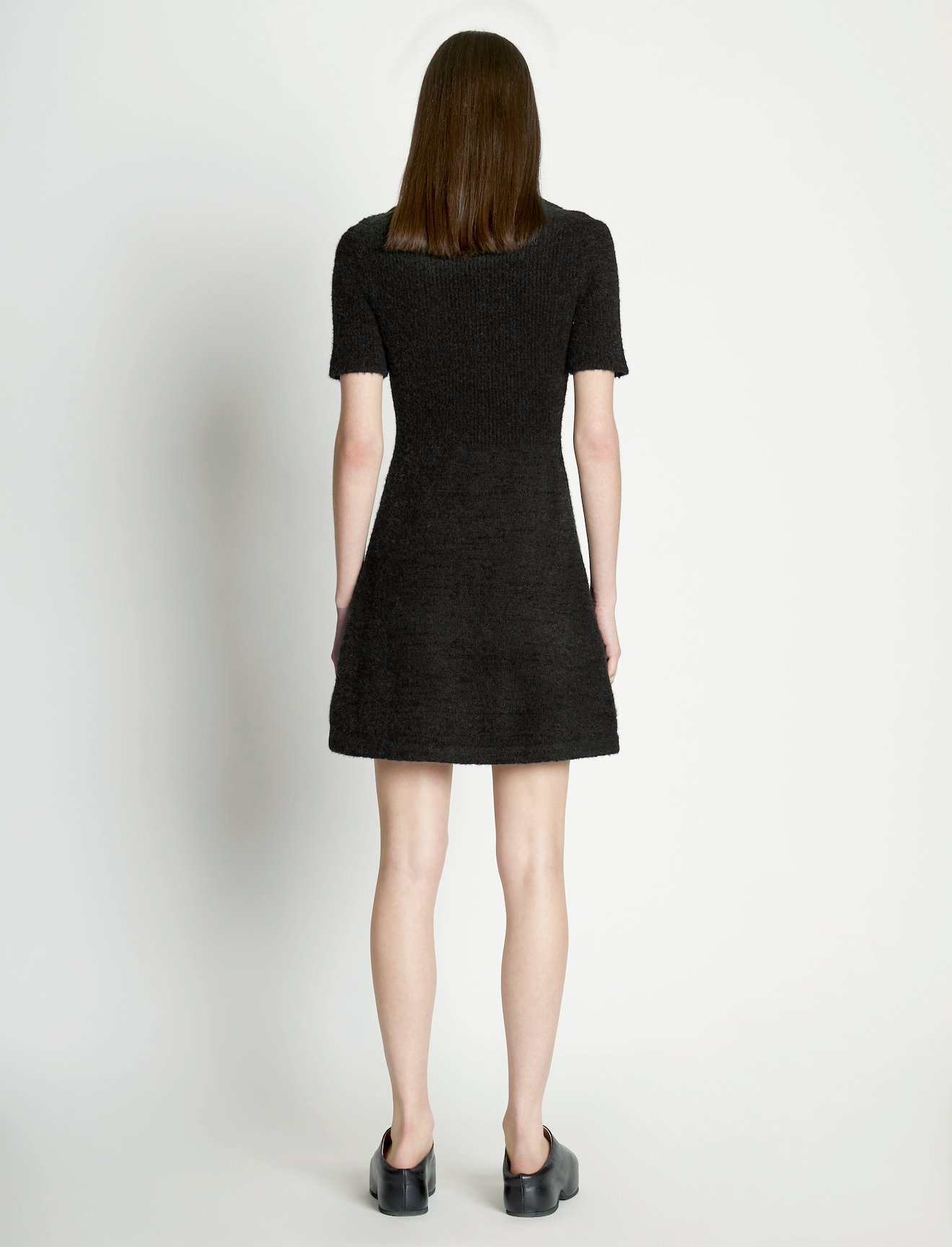 Fluffy Knit Polo Dress #2