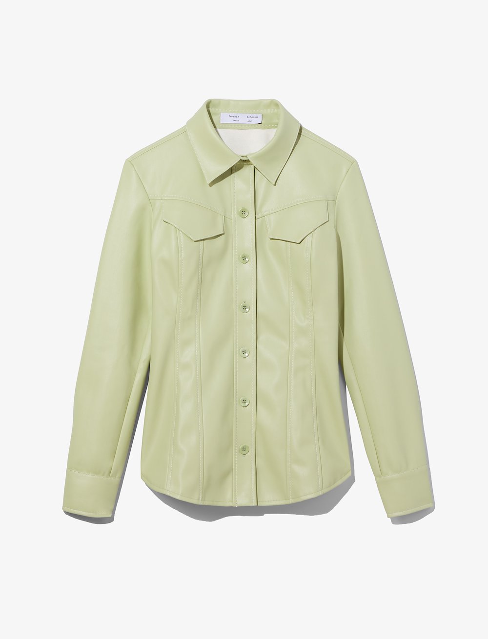 Faux Leather Tapered Shirt