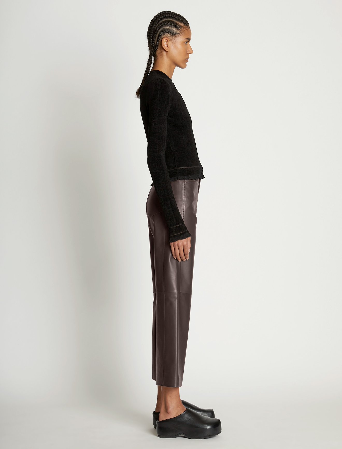 Cropped Turtleneck Chenille Sweater #2