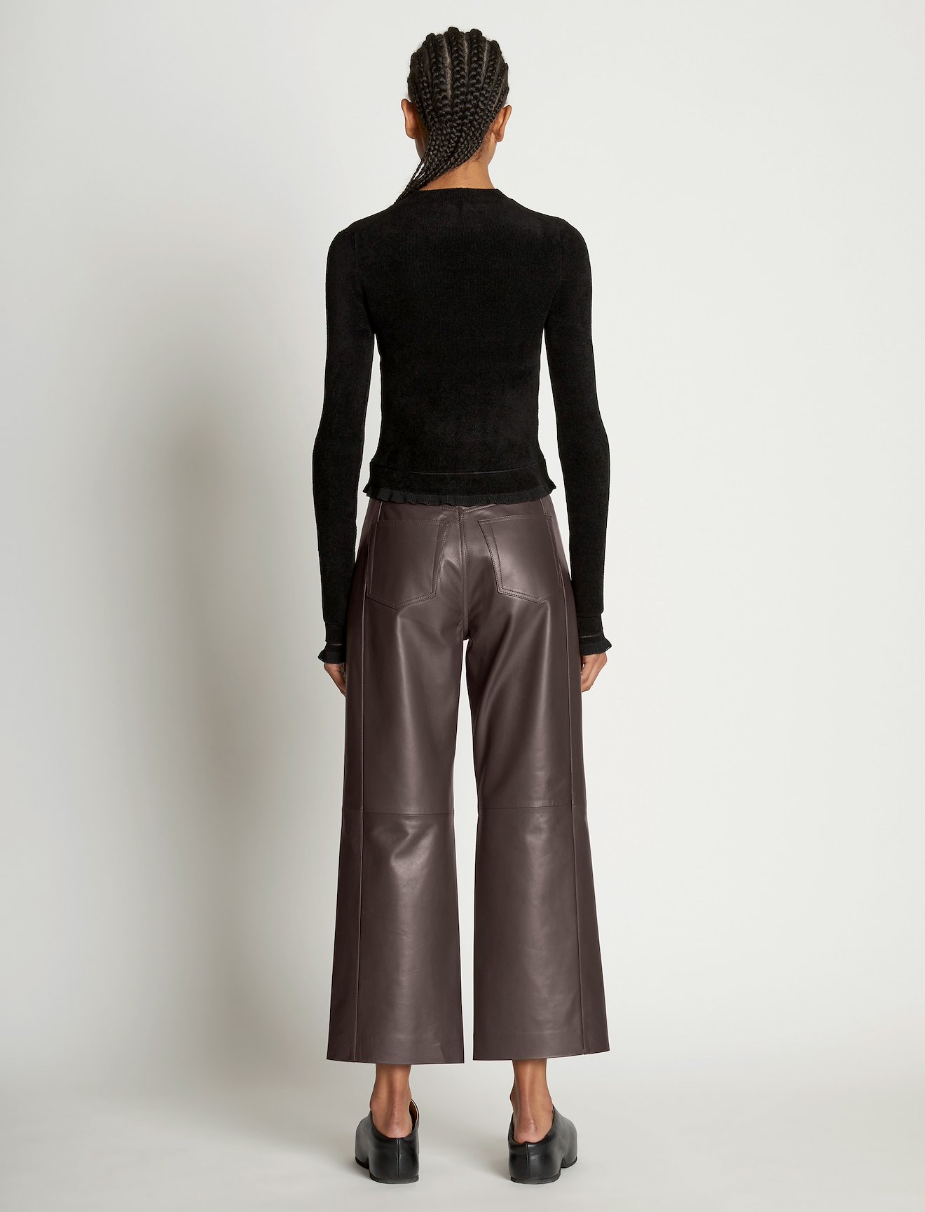Cropped Turtleneck Chenille Sweater #3