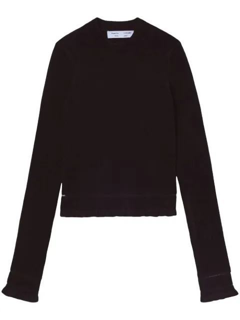 Proenza Schouler White Label كنزة قصيرة بملمس شنيل