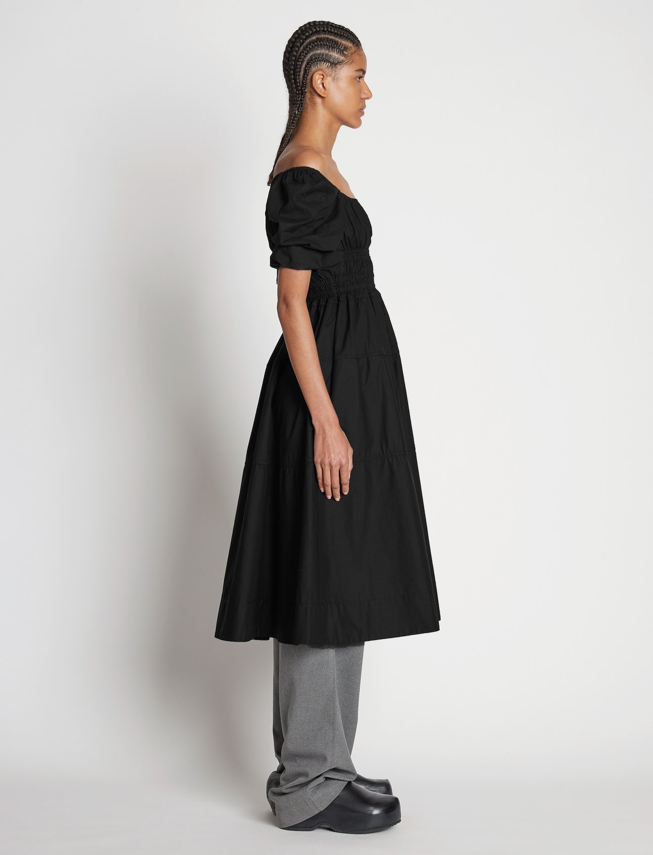 Square Neck Poplin Dress #1