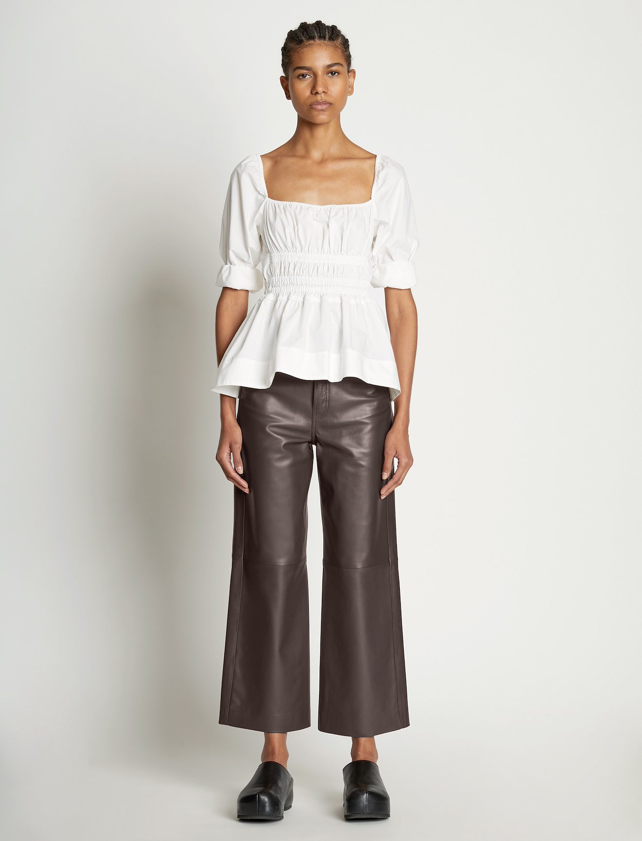 Square Neck Poplin Top #1