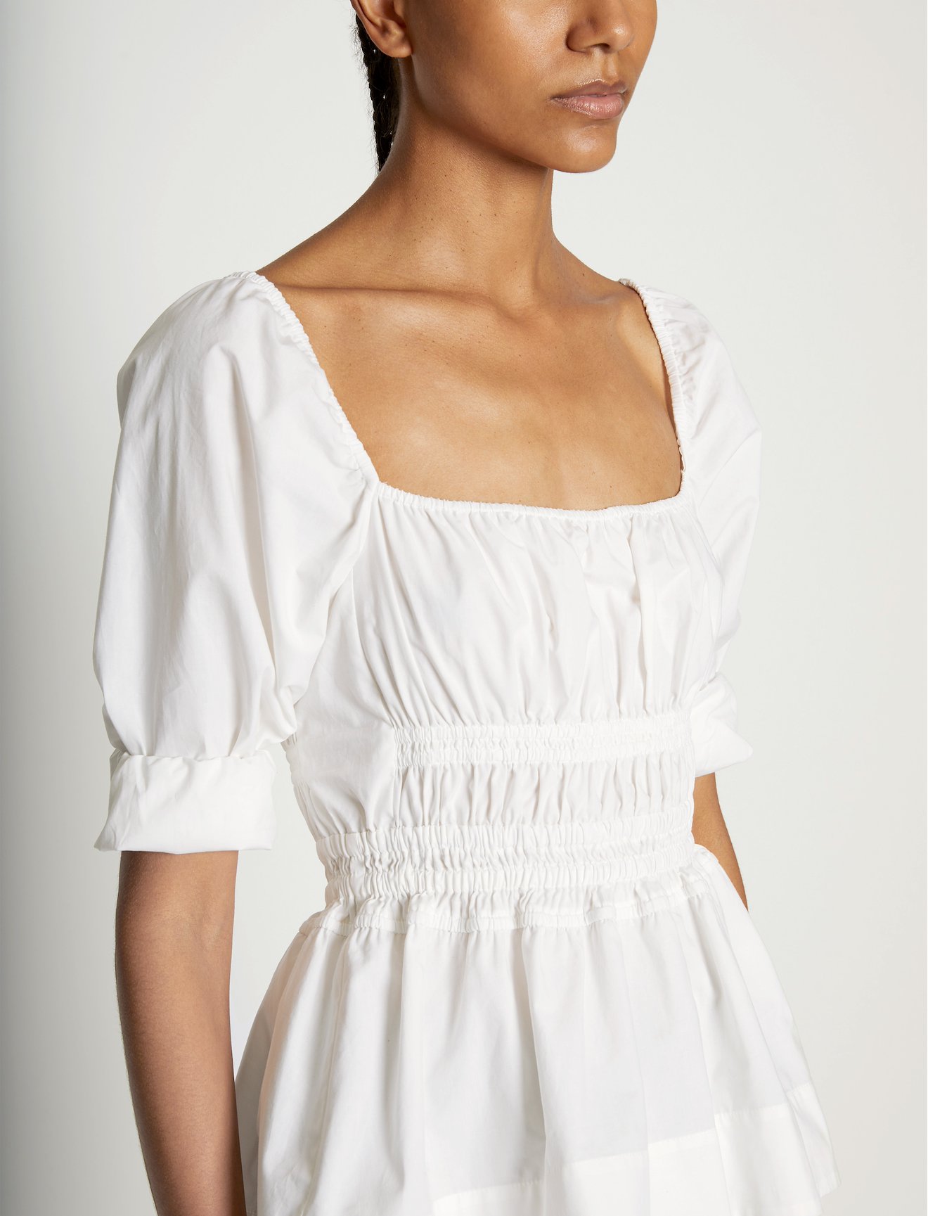 Square Neck Poplin Top #4